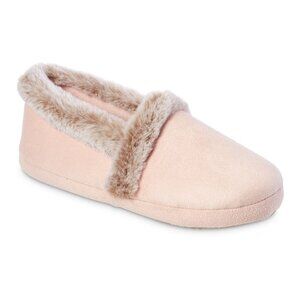 Isotoner Women’s Microsuede A-Line Slippers Evening Sand LG 8-9 Memory Foam ECO
